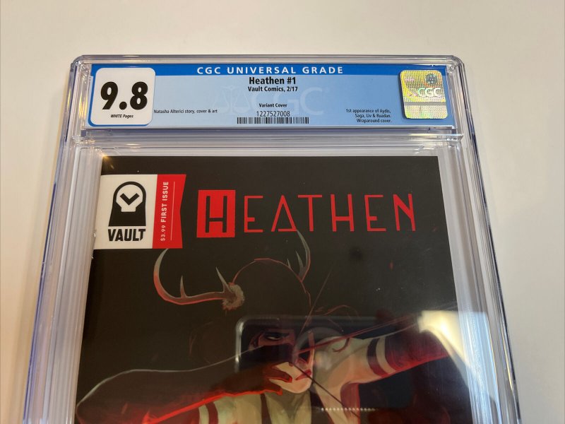 Heathen (2017) # 1 (CGC 9.8 WP) 1:5 Ratio Rare In Production