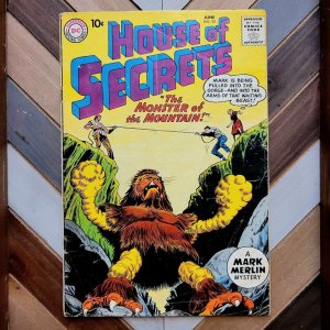 HOUSE OF SECRETS #33 VG- (DC 1960) MORT MESKIN Monster Of The Mountain