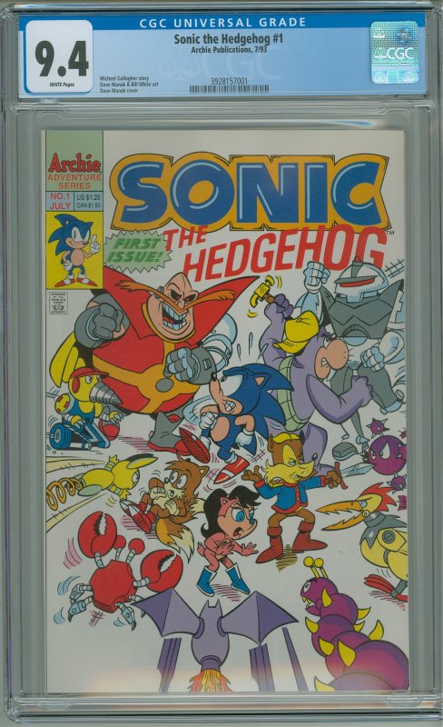 Sonic the Hedgehog #1  (1993) CGC 9.4!