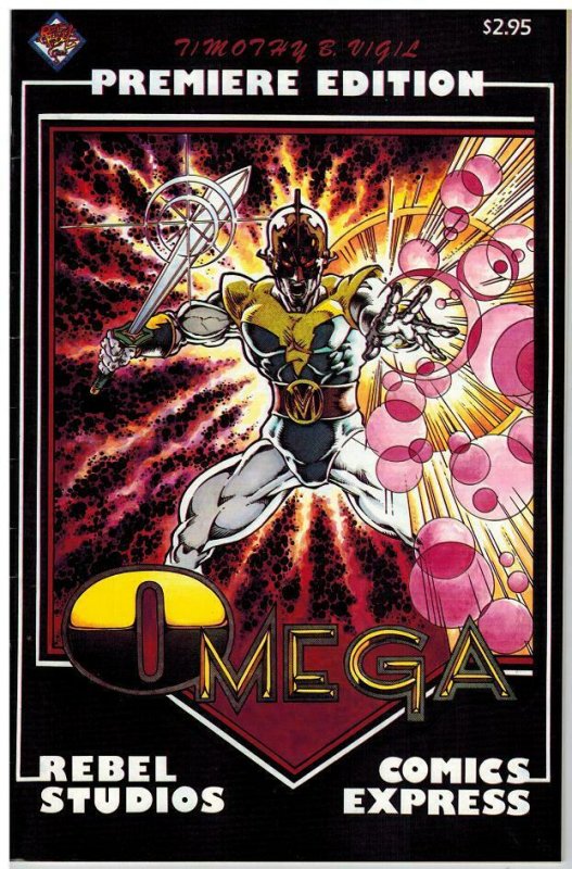 OMEGA 1 F-VF PREMIERE EDITION Aug. 1987 VIGIL COMICS BOOK 