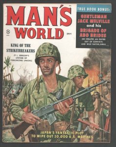 Man's World 4/1959-Olympia-Dramatic cover by Mort Kunstler-cheesecake-exploit...