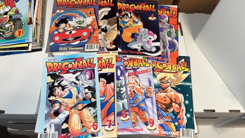 Dragon Ball Z Viz Comics Part 5 Lot, Complete Series Set w/Issue #s 1-10, Goku