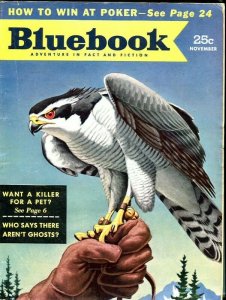 BLUE BOOK PULP-NOVEMBER-1953-ECKLEBERRY COVER-MACDONALD-YARNELL-CHARTERIS G/VG
