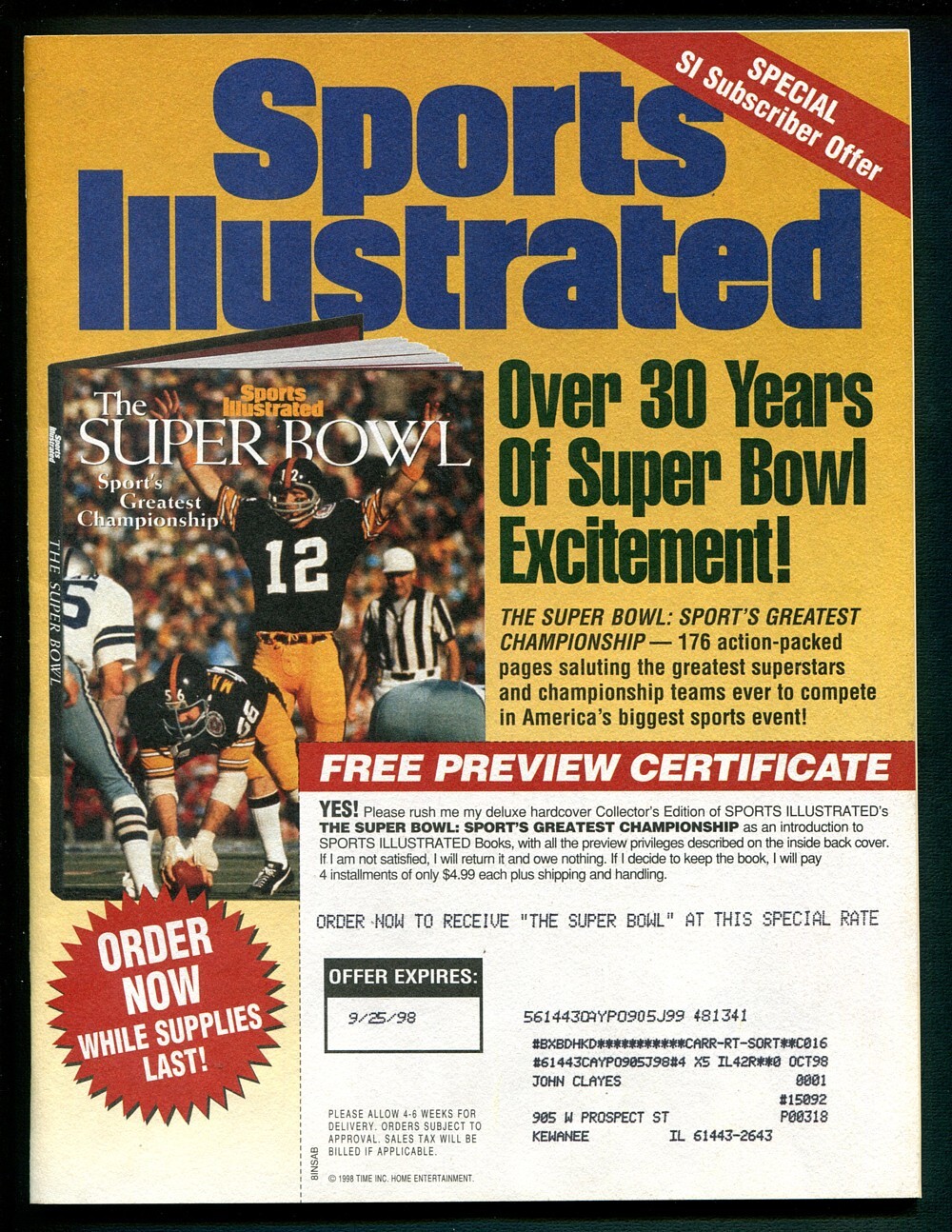 Sports Illustrated ( 8.5 VFN+ ) Mark McGwire / August 1998