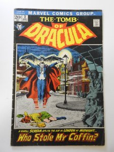 Tomb of Dracula #2 (1972) VG Condition moisture stain, ink bc