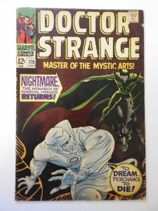 Doctor Strange #170 (1968) GD/VG Condition 1/2 in spine split