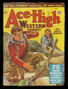 ACE-HIGH WESTERN PULP-OCT 1948-HARRY OLMSTED-WINCHESTER VG 