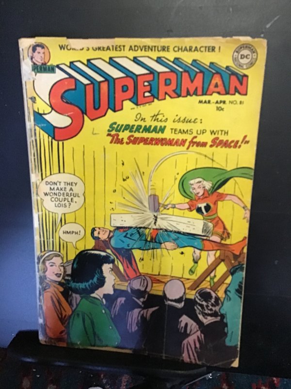 Superman #81  (1953) affordable grade 1st Super Women from space! Lex Luthor GD-