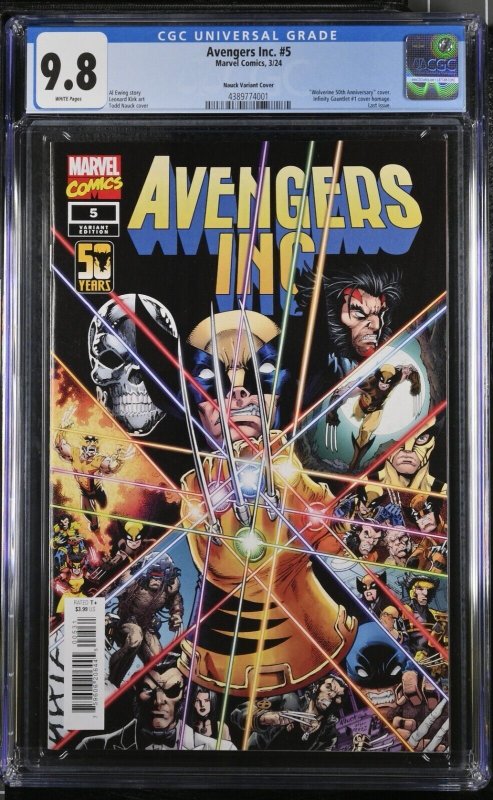 Avengers Inc #5 CGC 9.8 Nauck Infinity Gauntlet 1 1991 Homage Cover Marvel 2024