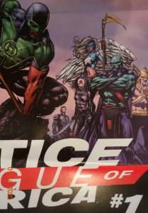 JUSTICE LEAGUE OF AMERICA #1 Promo Poster, 22 x 34, 2013, DC Unused more in our