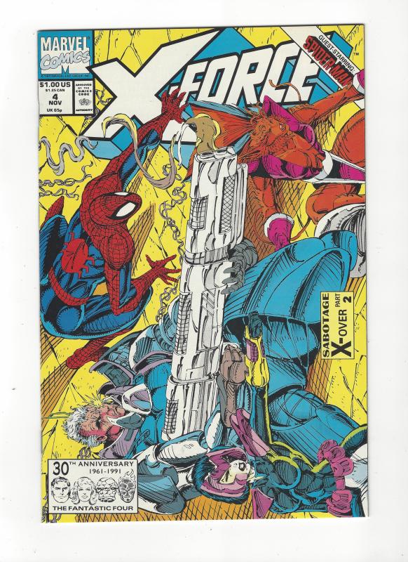 X-Force #4  Spiderman App NM