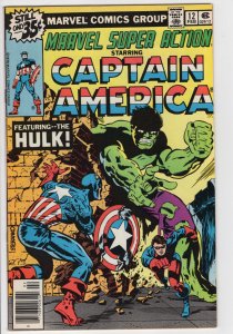 MARVEL SUPER ACTION #12 - 7.0 - OW - Captain America - Steranko