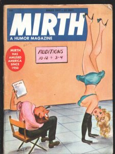 Mirth #52 8/1957-Bill Wenzel front & back cover-Spicy cartoon humor-Rare-VG-