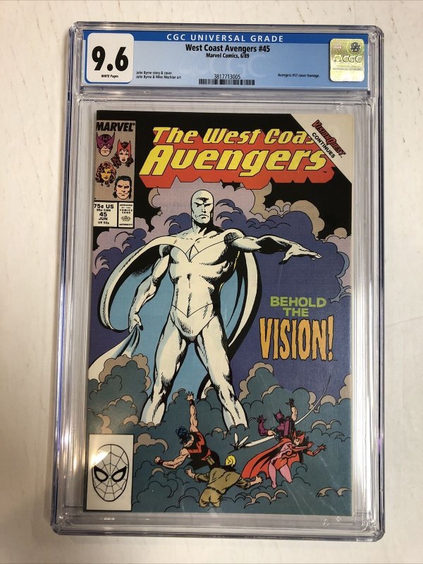 West Coast Avengers (1989) # 45 (CGC 9.6 WP) 1st App White Vision Disney+