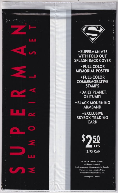 Superman #75 Black Bag Edition (1993) SEALED BAG, UNOPENED