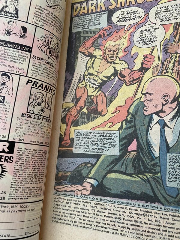 The X-Men #106 (1977) vs Angel/old xmrn