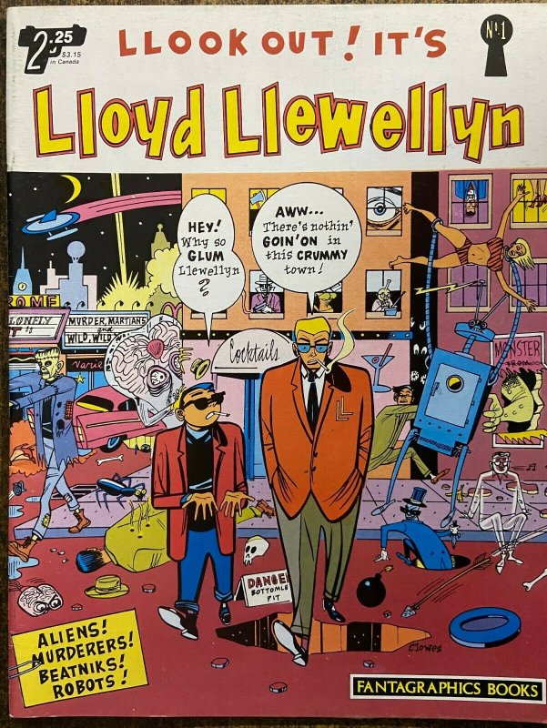 LLOYD LLEWELLYN #1 (Fantagraphics,4/1986) FINE-VERY FINE (F-VF) Dan Clowes!