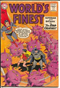 World's Finest #108 1960-DC-Superman & Batman-Green Arrow-dinosaur-VG-