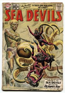 SEA DEVILS #1 comic book DC-1st issue-1961-GREY TONE COVER-RUSS HEATH
