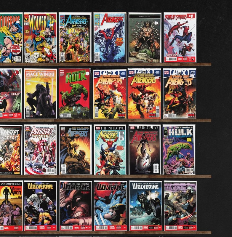 Huge Lot 150+ Comics with Wolverine, New Avengers, Avengers & More!