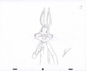 Bugs Bunny Animation Pencil Art - 17 - Thinking