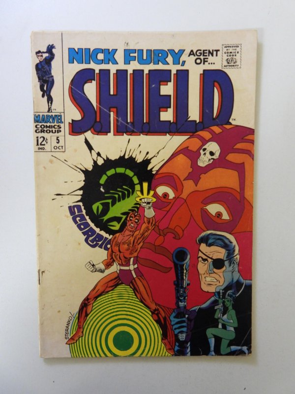 Nick Fury, Agent of SHIELD #5 (1968) VG- condition moisture damage