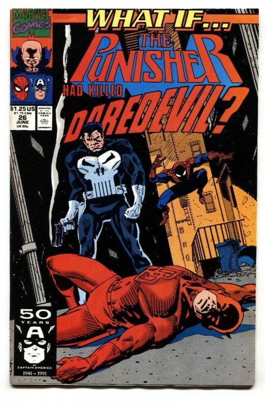 What If #26 comic book 1991 Punisher kills Daredevil-Marvel