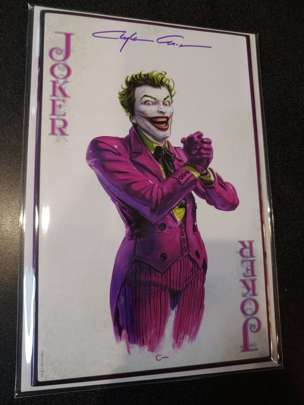 ​JOKER 1 CONVENTION VIRGIN VARIANT SIGNED BY CLAYTON CRAIN MINT WITH COA.