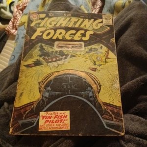 Our Fighting Forces #23 DC comics 1957 silver age tin fish pilot war army navy