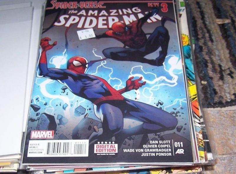 Amazing Spider-Man # 11 (Feb 2015 ) marvel spider-verse pt 3 silk  superior gwen