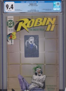 ROBIN ll #1 CGC WP  9.4(1991) 1 OF 4 HOLO'S / KEY BOOK /BRAND NEW SLAB