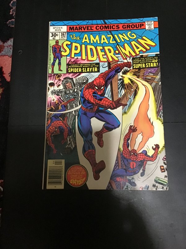 The Amazing Spider-Man #167 1977 1st Will-O-The-Wisp High-Grade VF/NM Boca CERT!