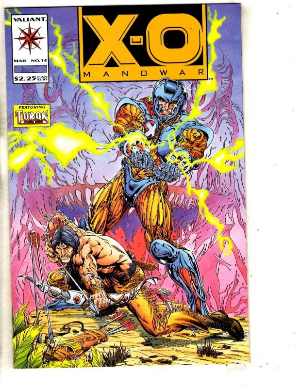 X-O Manowar # 14 NM 1st Print Valiant Comic Book Turok Layton Art Cover SS9