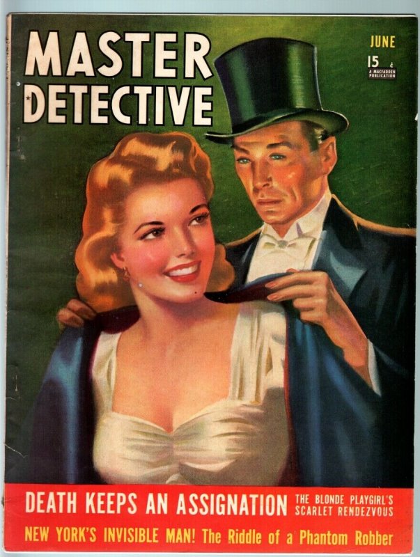 MASTER DETECTIVE JUN 1941-FN/VF-DEADLY CURSE ON THE COPPER COIN-PULP CRIM FN/VF