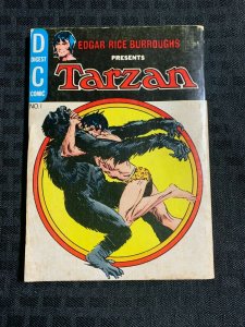 1972 DC Digest TARZAN #1 VG 4.0 Edgar Rice Burroughs Presents / Joe Kubert Cover