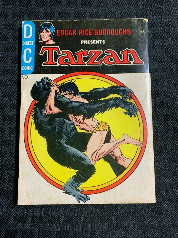 1972 DC Digest TARZAN #1 VG 4.0 Edgar Rice Burroughs Presents / Joe Kubert Cover
