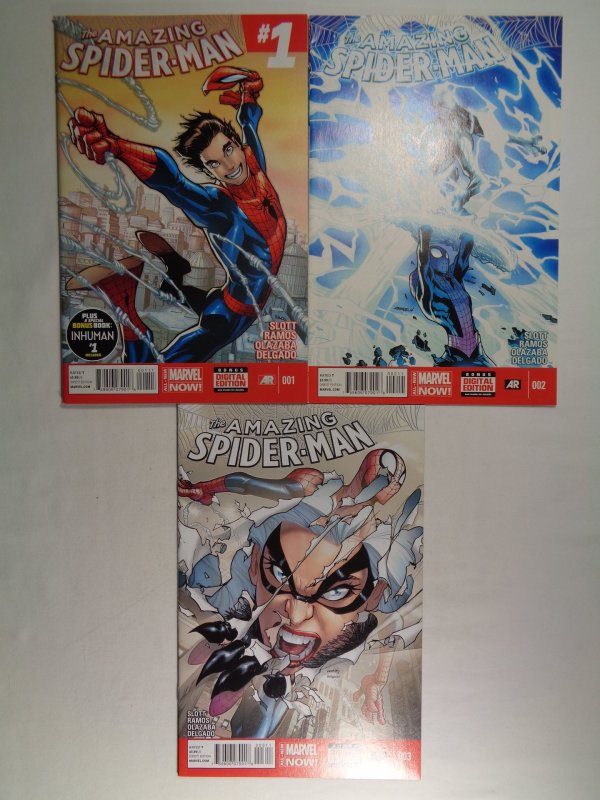 Amazing Spider-Man #1 2 3 1st Appearance Cindy Moon Marvel 2014