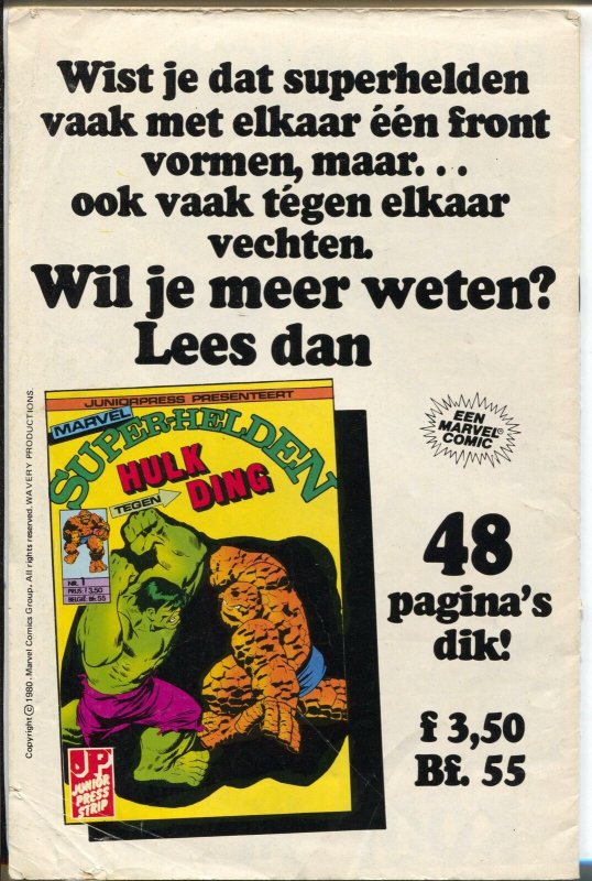 Fantastic Four #14 1981-Junior Press-Human Torch cover-Dutch edition-VG