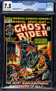 Marvel Spotlight #5 (1972) - CGC Graded 7.5 - Origin and 1st App Ghost Rider!