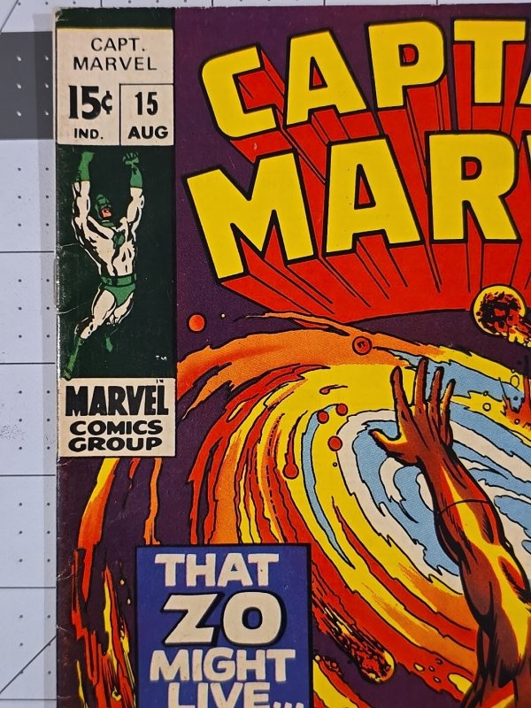 Captain Marvel #15 That ZO Might Live A Galaxy Must Die (MCU Aug-1969)