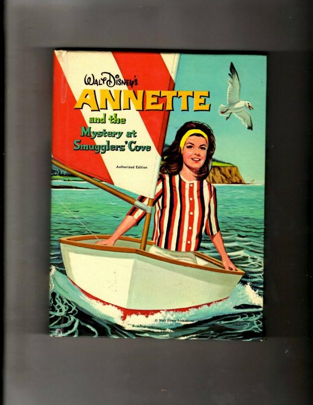 Walt Disney's Annette The Mystery At Smuggler's Cover Hardcover Book Whitman JL4