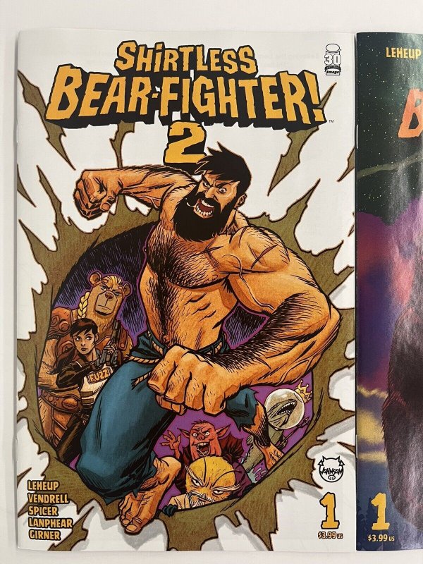 SHIRTLESS BEAR-FIGHTER 2 #1 CVR A + B + 1:25 JOHNSON 2022 IMAGE NM PROSHIPPER