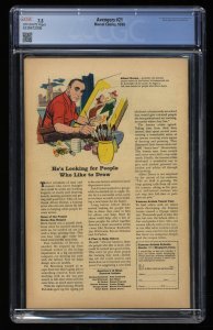 Avengers #21 CGC VF- 7.5 1st Appearance Power Man (Erik Josten)! 1965!