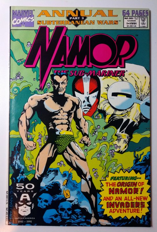 Namor, The Sub-Mariner Annual #1 (8.5, 1991) Origin of Namor, 1st app of 3rd ...