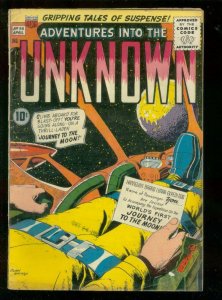 ADVENTURES INTO THE UNKNOWN #95 1958-MOON-PSYCHIC-RARE VG