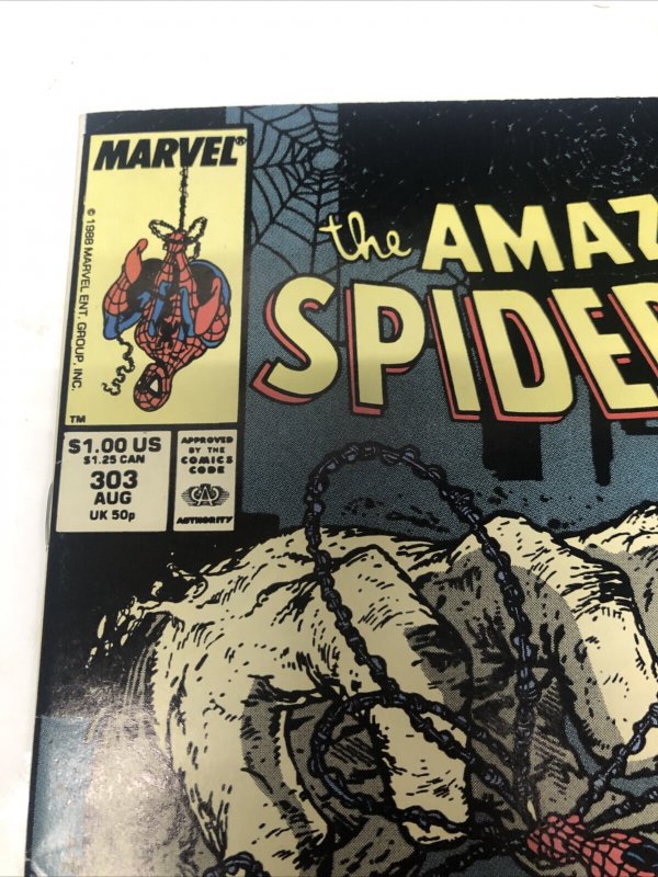 AMAZING SPIDER-MAN #303 1988 Signed Todd McFarlane  •Certificate Of Authenticity