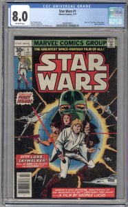 Star Wars #1 (1977) CGC 8.0 VF FIRST PRINTING!