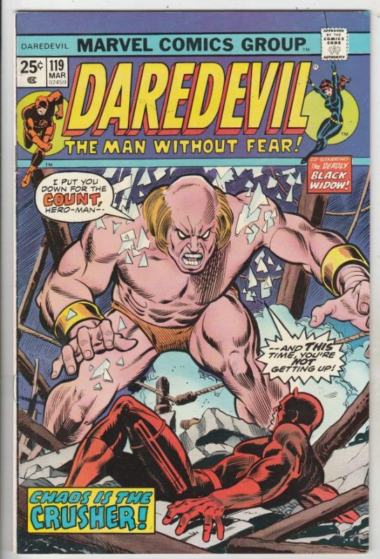 Daredevil #119 (Feb-75) VF/NM High-Grade Daredevil, Black Widow