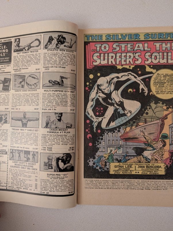 SILVER SURFER #9 Nice Mid-Grade Copy Stan Lee  To Steal The Surfer 's Soul 1969