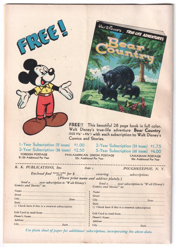 Walt Disney's Comics and Stories #186 (1956)